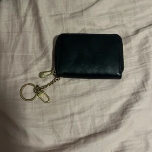Amazon Black Wallet with Gold Chain